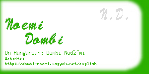 noemi dombi business card